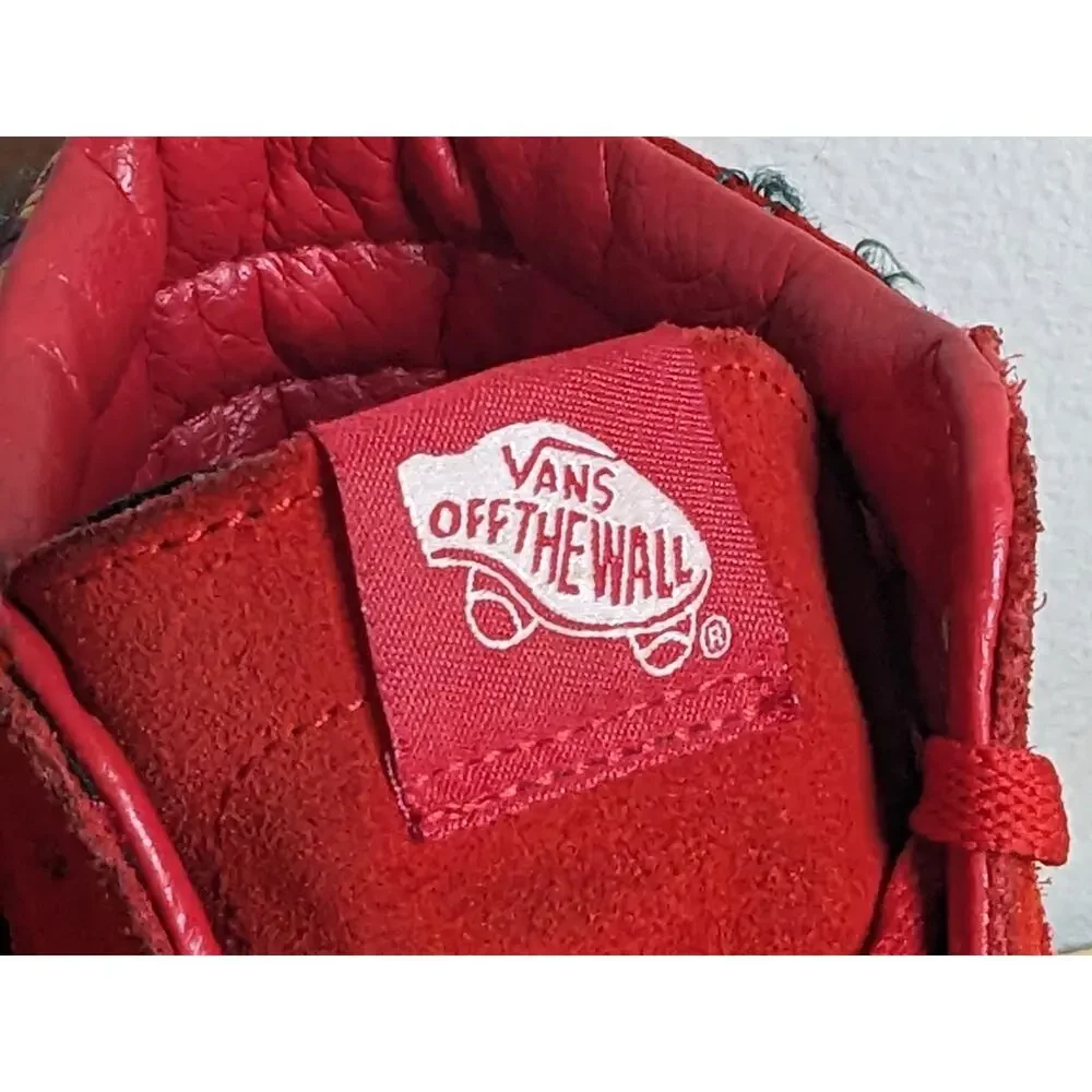 Vans Festival Satin SK8-HI Reissue Shoes Unisex Red Men Size 7.5 / Women Size 9